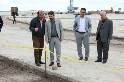 آغاز فرآیند آماده سازی جهت ریل گذاری در محدوده مجتمع بندری كاسپین
