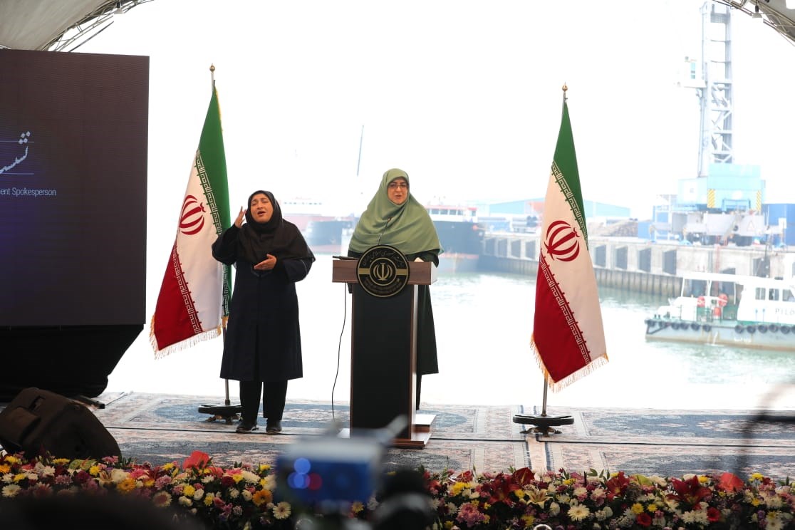شانزدهمین نشست خبری سخنگوی دولت در بندر كاسپین منطقه آزاد انزلی برگزار شد