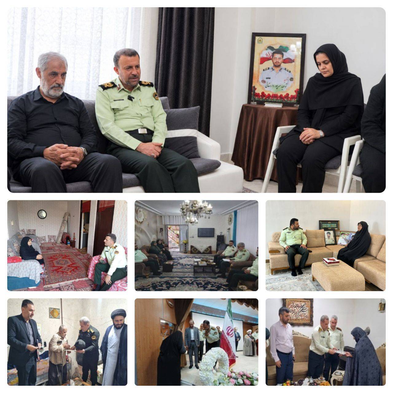 مهر علوی در گیلان؛ تجدید میثاق پلیس گیلان با ۱۱۰ خانواده شهید در هفته انتظامی